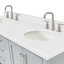 Meuble-lavabo double 72 po ARIEL Moille en gris avec plateau en quartz blanc Carrara et lavabo ovale 1,5 po-1965612456-2008990286