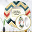 Décoration murale douce à chevrons multicolores - miroir rond glamour_MTMIR124564-99625503