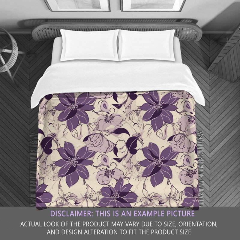 Édredon floral Anora, Édredon simple très long