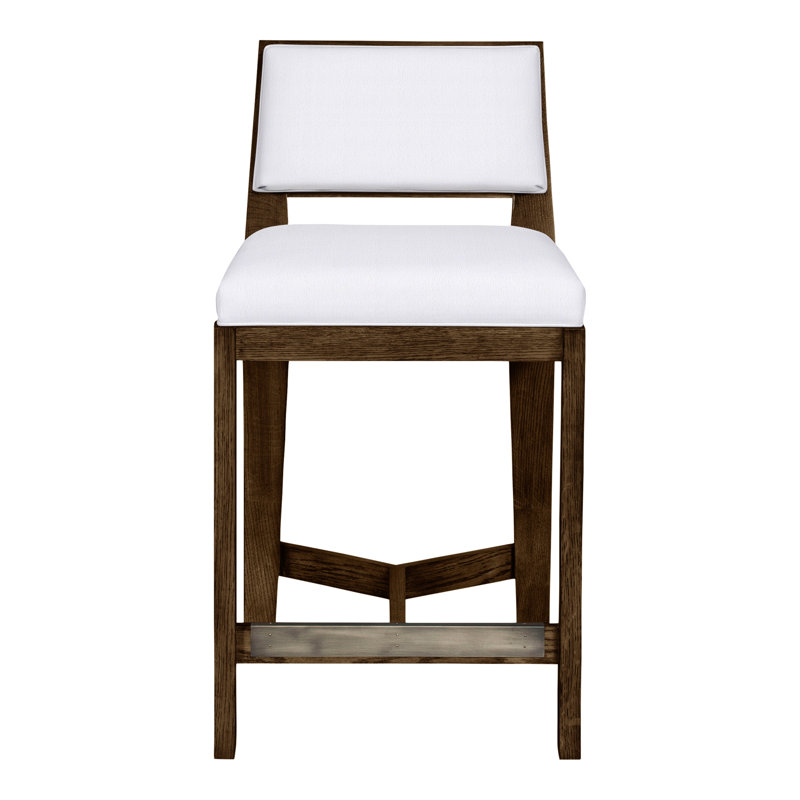 Thom Filicia Solid Wood 32.5" Bar Stool, Havana, Navada Snow