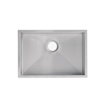 Évier de cuisine encastré à simple cuve en acier inoxydable 26 x 18 Tourner