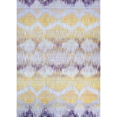 Tapis doré et mauve pour l'intérieur et l'extérieur Mansel