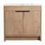 Meuble-lavabo sur pied simple 35,9 po avec comptoir en céramique