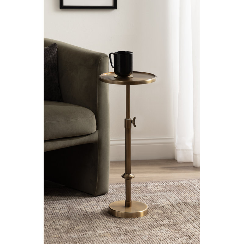 Bill Traditional Adjustable-Height Metal Pedestal Table