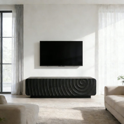 Modern Style 58''Tv Console With Storage Cabinet And 2 Drawers For Living Room, Bedroom