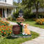 Décoration de jardin pour chien Corgi assis