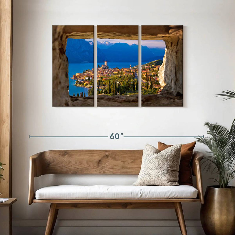 Sebbie vue de Malcesine, H 28 po x l 45 po