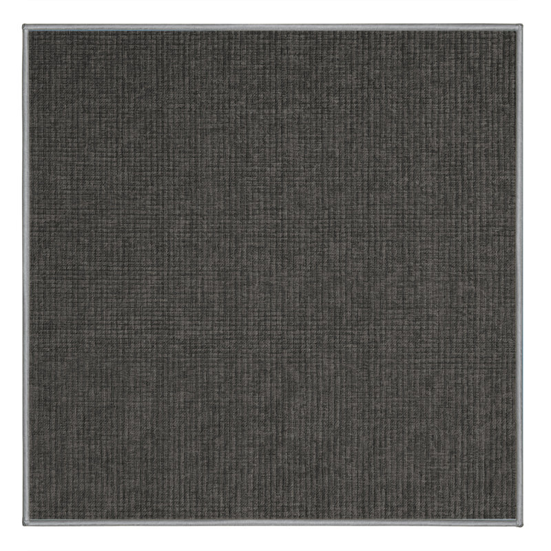 Machine Washable Solid Gray Area Rug, Square 3'