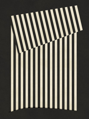 Abstract Striped Geometry Print by Other Artist