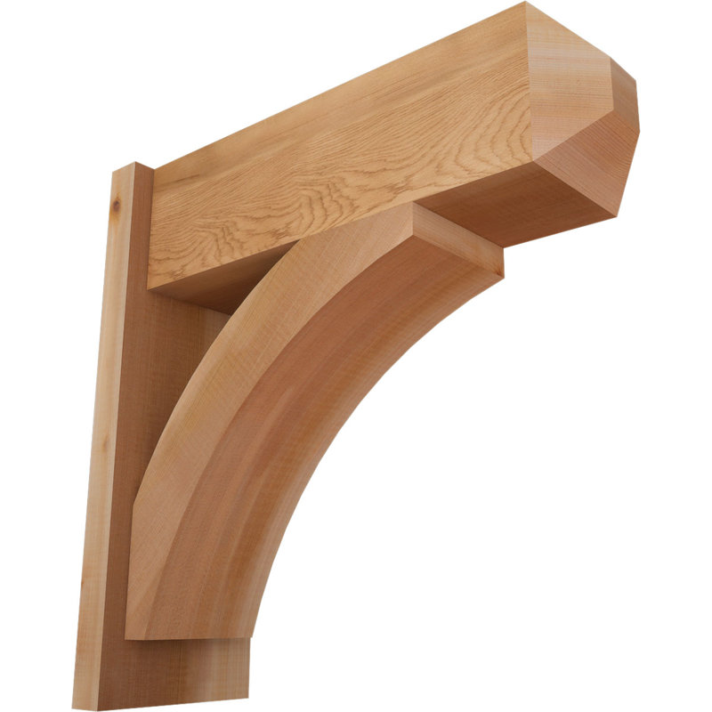 Persienne en bois rustique Thorton Craftsman,  P 22 po x H 22 po , Cèdre rouge occidental l 7 1/2 po (lisse)
