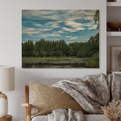 Brexten Blue Mountain Lake Sunset In Arkansas II On Wood Print -  Millwood Pines, 586752C0C3924DFE861900A0A8298036