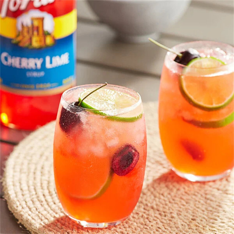 Bouteille en verre de 750 ml Torani Cherry Lime / sirop de fruits WS-880360036
