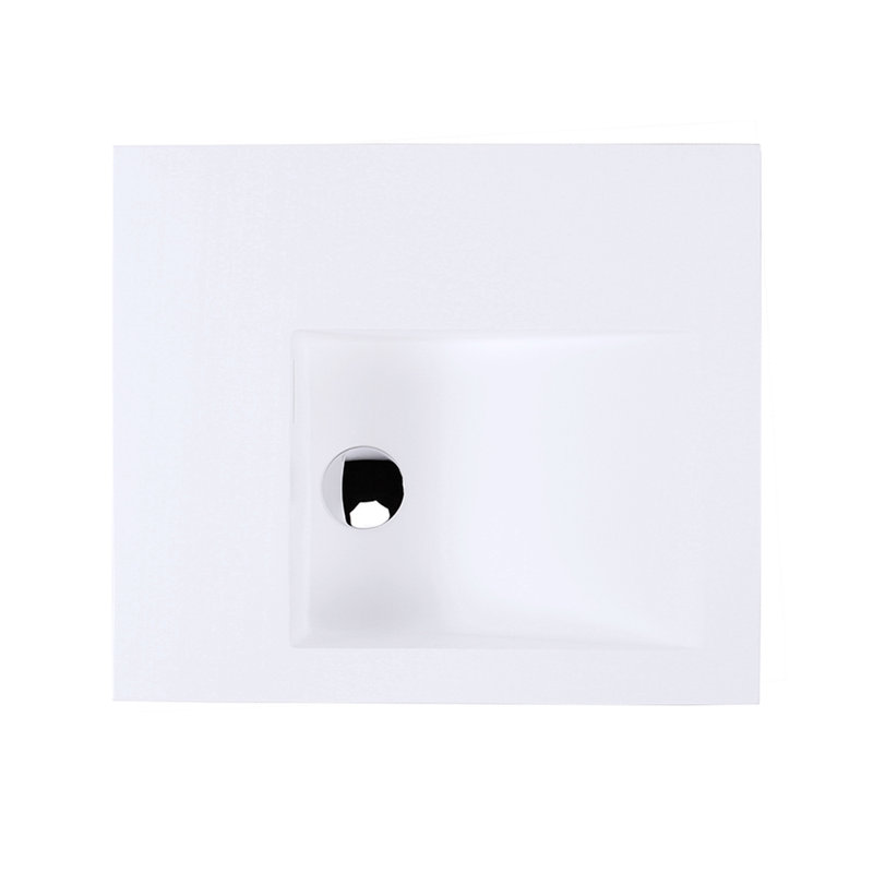 Luce 21.88'' L Bathroom Sink, Gloss White, None