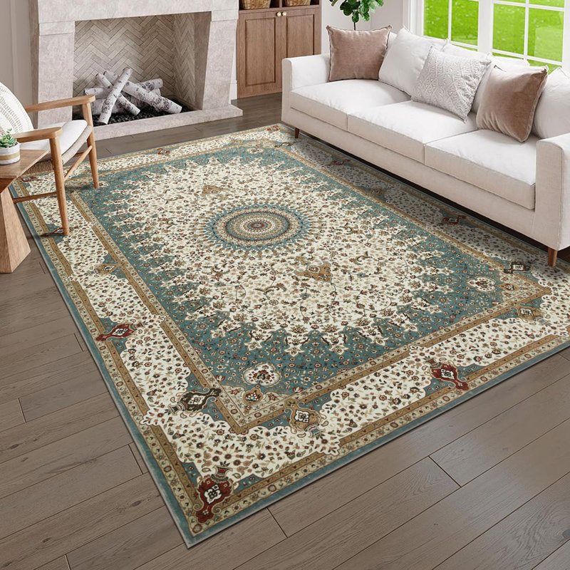Modern Plush Area Rug Machine Tufted Shaggy Area Carpet, Rectangle 60 x 110 cm