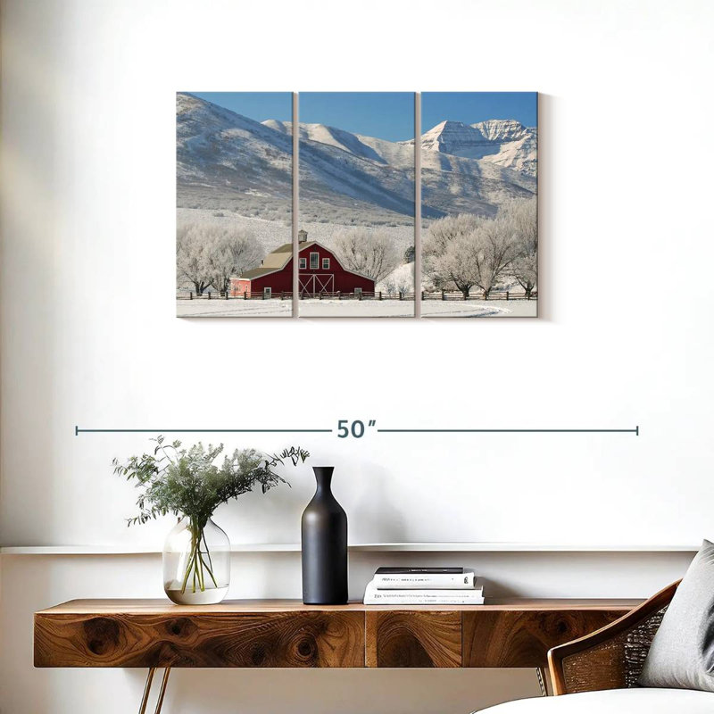 Alvord Barn In Snow, 20" H x 33" W