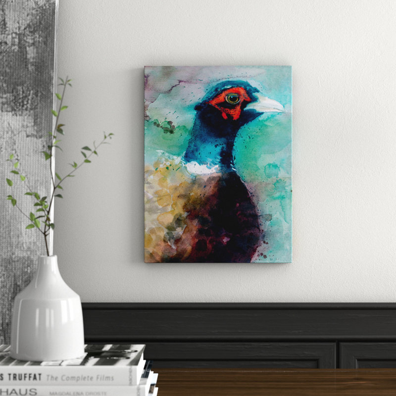 Male Pheasant by Simon Howden - No Frame Painting, No Mount, 40cm H x 30cm W x 1.3cm D