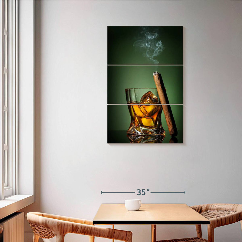 Yarlin Cold Whiskey And Cigar, 57" H x 36" W