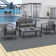 Alturas Standalone Product Aluminum Outdoor Patio Coffee Table Modern Rectangle End Table