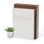 Lot de 4 boîtes de rangement magnétiques en lin pour livres – Organiseur décoratif – Carton gris résistant, accents blanc café, gain de place pour le salon, les étagères et le bureau – Lot de 2 (café et blanc cassé)-903424756
