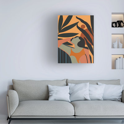 Art mural sur toile tendue - Décoration murale «Noble terra cotta II» de marcheur pour salon, chambre à coucher ou bureau - 35 x 47