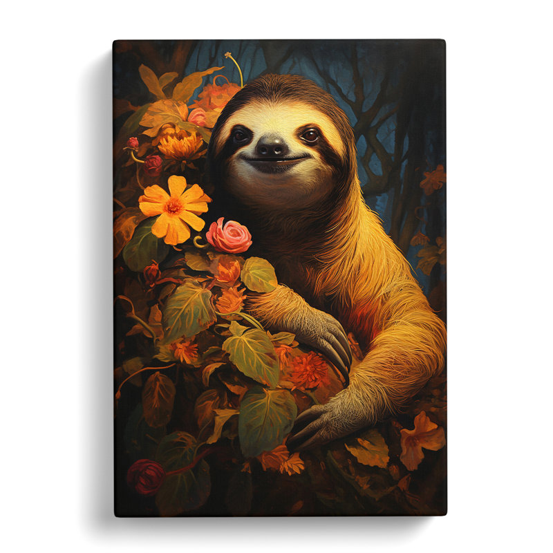 Sloth Informel - Wrapped Canvas, 76cm H x 50cm W x 3cm D