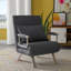 Fauteuil individuel de type futon de 25,6 po de largeur avec dossier ferme Longoria-99210384