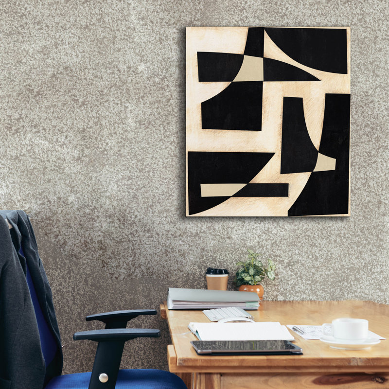 «Onyx Cutout Shapes I» par Regina Moore, H 30 po x l 26 po x P 1,5 po