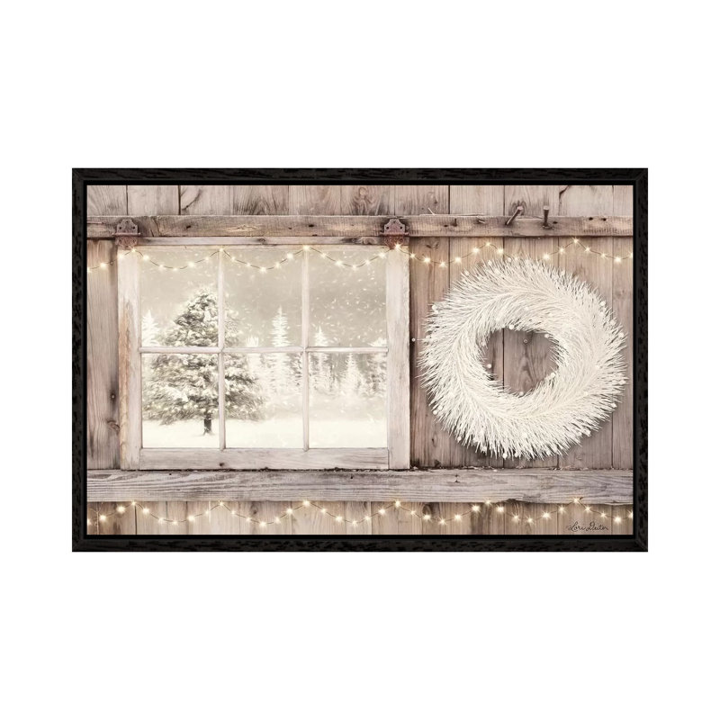Winter White View by Lori Deiter - Print on Canvas, 66.04cm H x 101.6cm W x 3.81cm D, Black Framed
