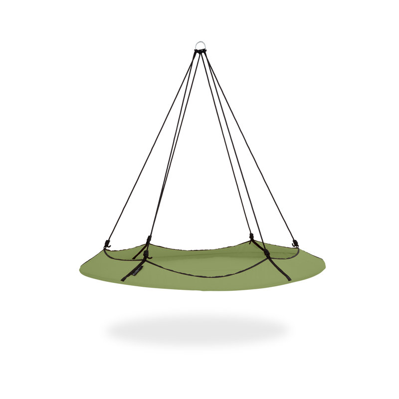 Sage Green Olefin Fabric Double Hammock with Powder-Coated Steel Stand
