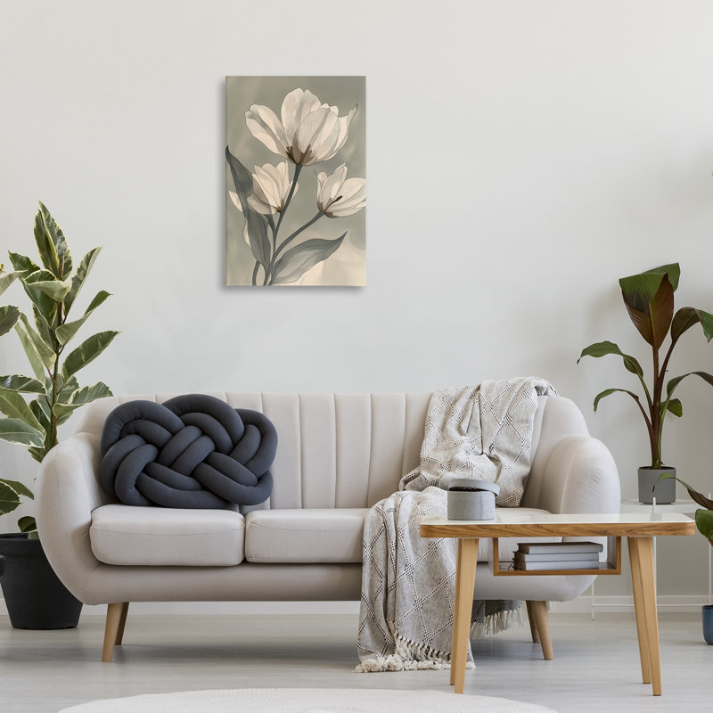 Toile Times Three Budding Magnolias, design par Annabelle Hall, H 30 po x l 20 po