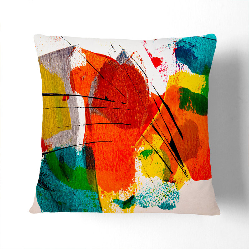 Abstract Square Throw Cushion, 55 x 55 cm
