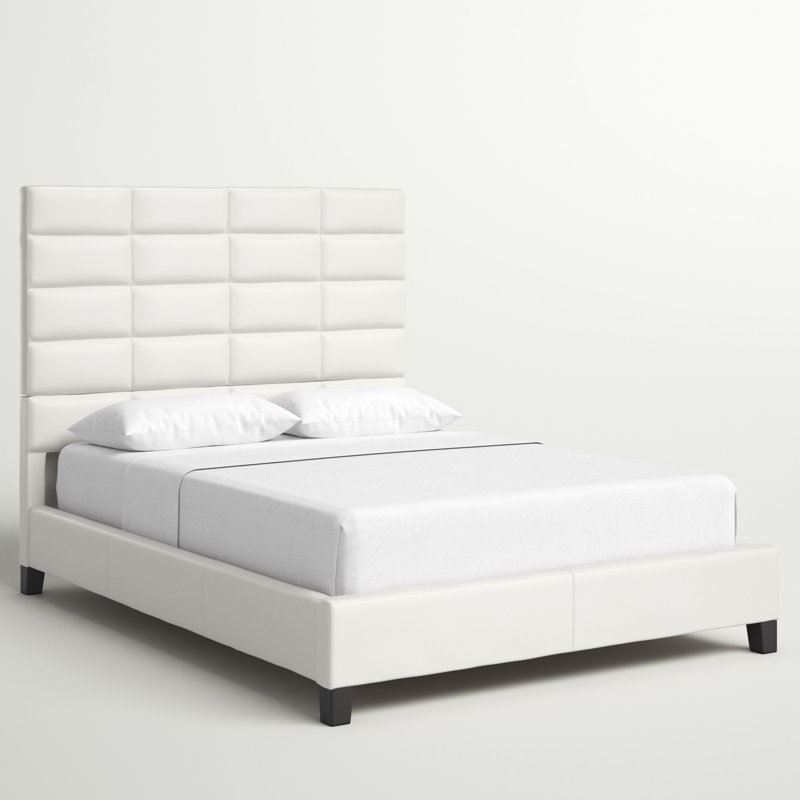 Londono Upholstered Faux Leather Standard Bed, Queen