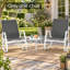 Chaise berçante d'extérieur Kozyard, chaise berçante de patio, structure en aluminium thermolaqué, tissu textilène respirant, ergonomique et résistant aux intempéries pour le porche, le jardin, le balcon, le bord de la piscine, gris-101140171