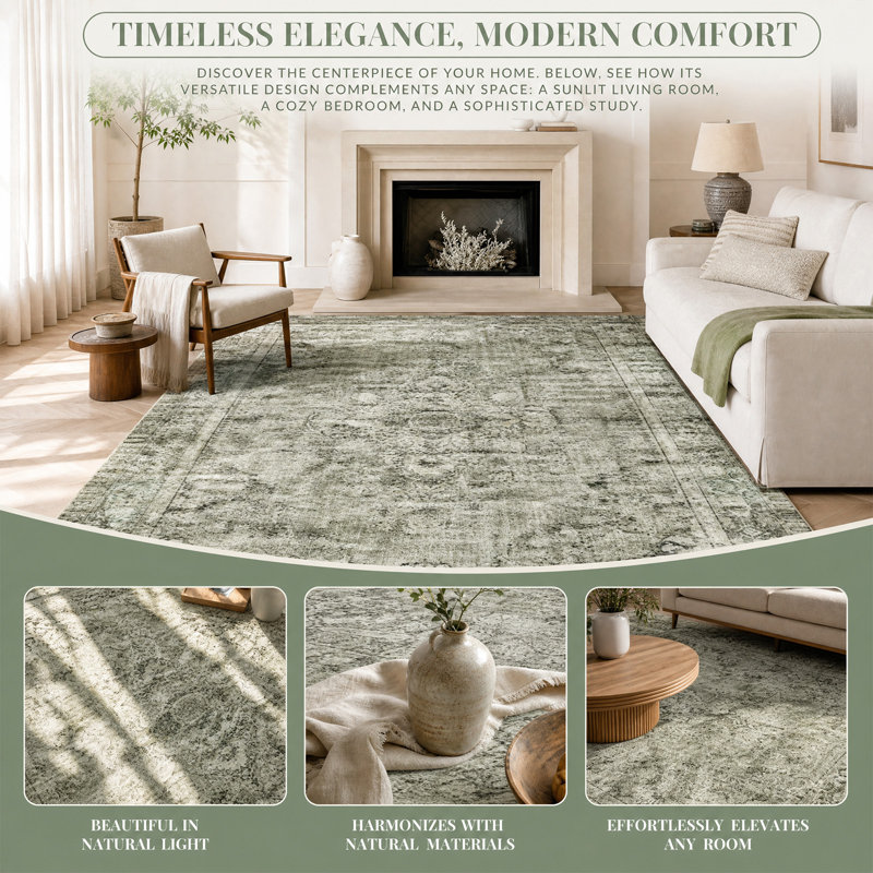 Floral 160cm X 230cm Area Rug
