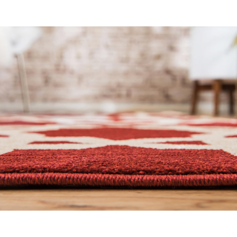 Tapis terre cuite foncée Whaley, Rectangle 5 pi 1 po x 8 pi