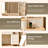 Vanity Desk With Mirror And Lights, Makeup Vanity With 2 USB Ports, Two Drawers And Three-Drawer Chest, 3 Lighting Modes, Foldable Three-Sided Mirror