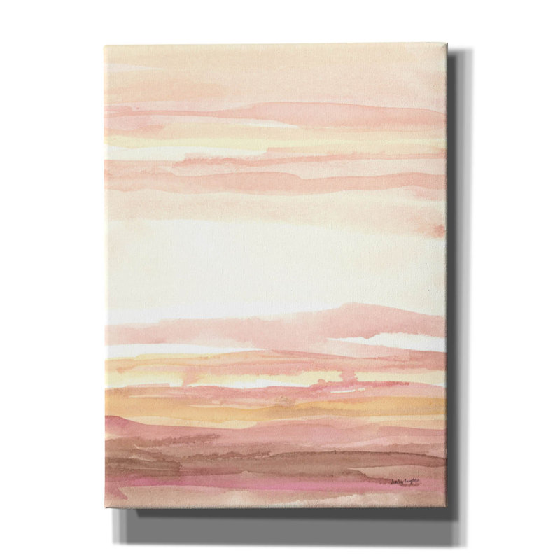 Toile épique Graffiti «Pink Sunset 1» par Haley Knighten, 40 po x 54 po