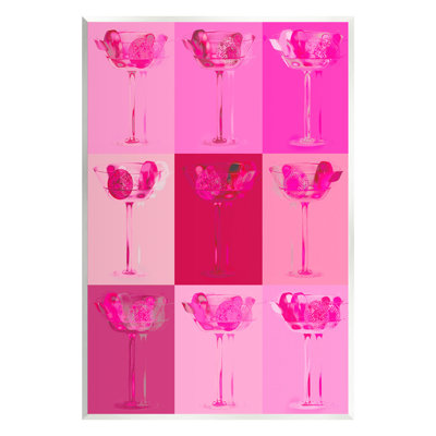 Art mural rose sur bois abstrait par Lil 'Rue