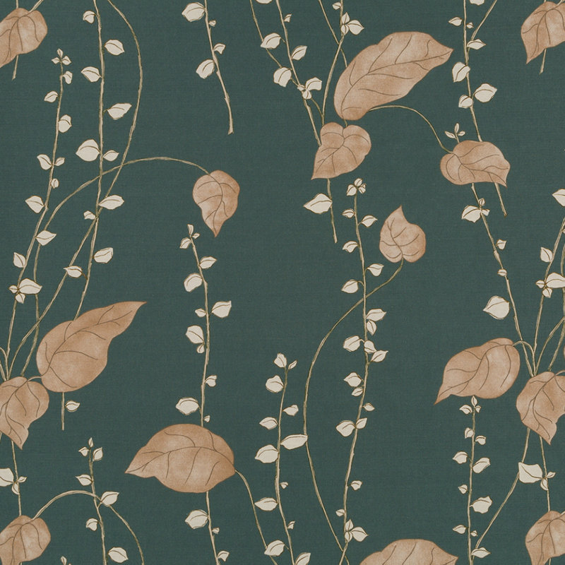 Gilded Color Mp Midsummer Vine Cotton Blend Fabric, Tea