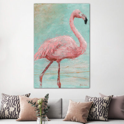 Pink Flamingo I by Marie Elaine Cusson - Wrapped Canvas Print