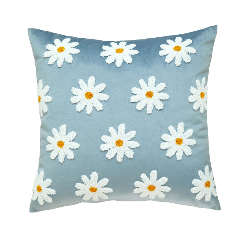 Daisies Pillow, Blue