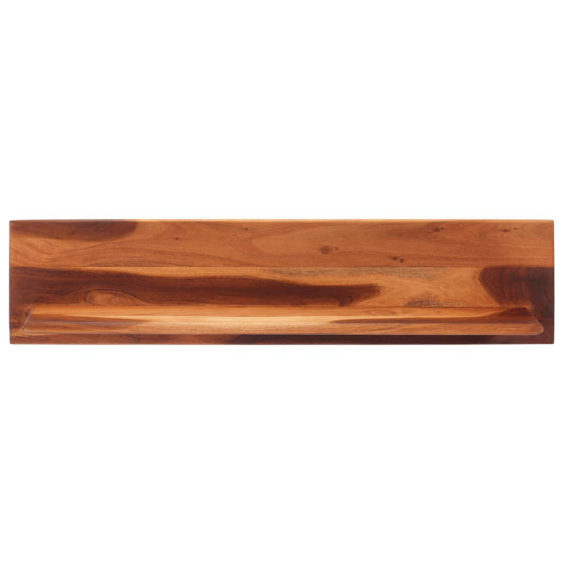 Scullin 2 Piece Acacia Solid Wood Floating Shelf