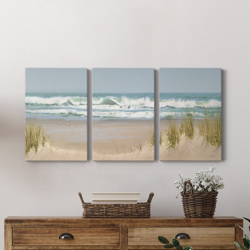 Jew Jewel Surf - Ensemble de 3 reproductions sur toiles tendues, H 27 po x l 54 po x P 1 po