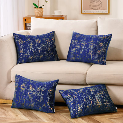 Abstract Velvet Reversible Throw Pillow