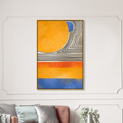 Sun Is Reflected by Oliver Gal - Floater Frame Painting on Canvas