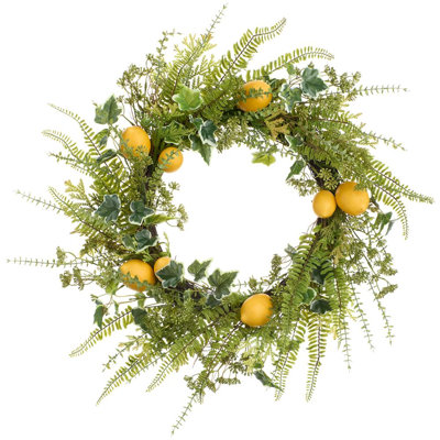 24"Lemon/Ivy/Fern Wreath