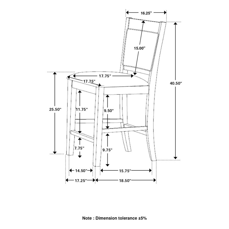 Chaise de comptoir de 2 tabourets de bar rembourrés en similicuir noyer avec pieds fuselés, assise et dossier solide pour les coins repas et chaises