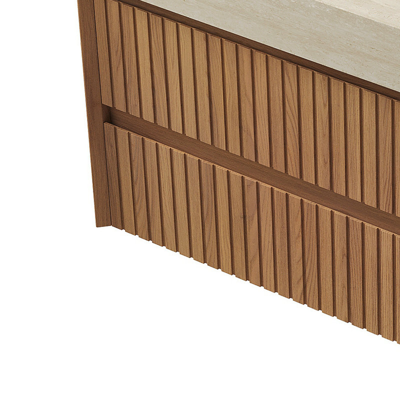 Armoire murale TILLEY 30 po avec 2 tiroirs, sans comptoir ni lavabo, sans robinet ni drain, pré-assemblée, couleur grain de bois de chêne brun