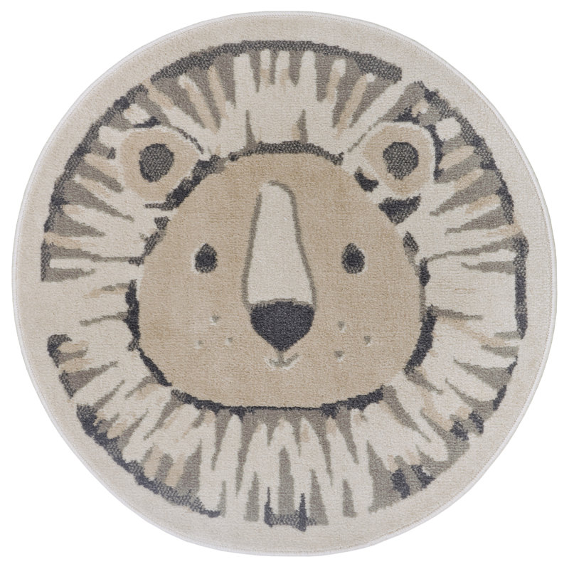 Adventures Children Grey Rug, Round 140cm