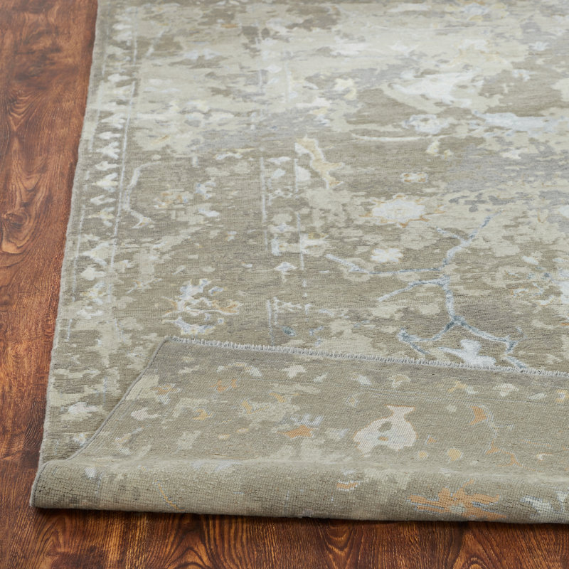 Tapis noué à la main Jiron Sand Veil, Rectangle 2 pi x 3 pi